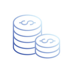 Coins icon vector