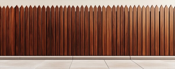 Wooden Picket Panel Wall on Tile Floor, rustic , texture