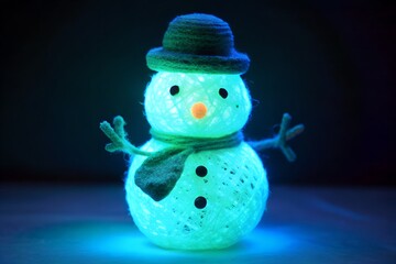 Luminous Yarn Snowman Holiday Light Decoration
