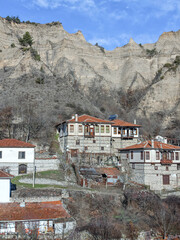 Old houses at town of Melnik, Bulgaria