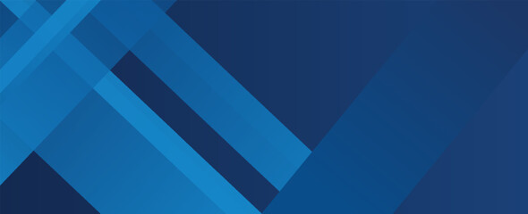 Modern dark blue abstract background with overlapping transparent diagonal lines. Ideal for business presentations, banners, and technology-themed designs.