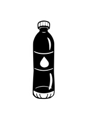 Water Bottle Silhouette Illustration
