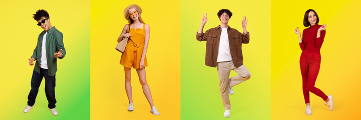 A vibrant collage features diverse individuals showcasing various lifestyles and fashion styles....