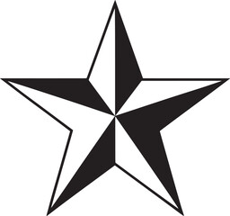 Obraz premium Star Silhouette Vector Illustration Celestial Shape Symbol Icon Design Graphic Element Art