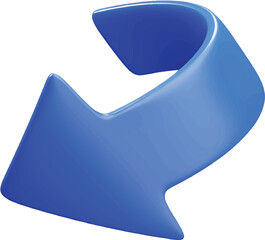 3D Arrow Icon for Navigation and UI Elements in Digital Design

