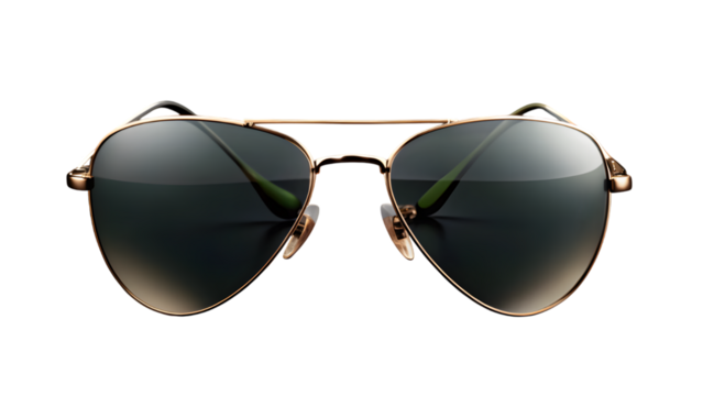 Classic Aviator Sunglasses for Men and Women Gold Metal Frame