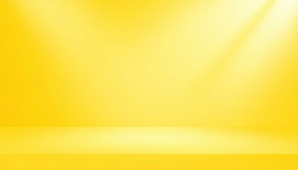 A clean pastel yellow background with scene