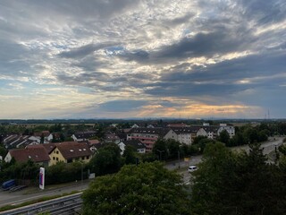 Obraz premium sunset over the river