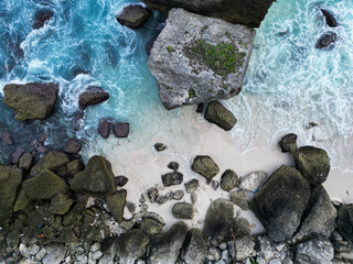 Aerial view of coastline