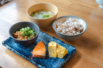 Japanese breakfast set / 和朝食の定番メニュー
