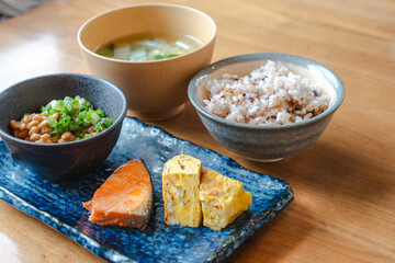 Japanese breakfast set / 和朝食の定番メニュー
