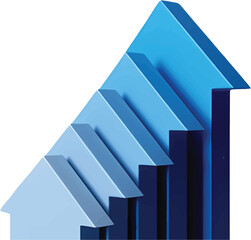 3D Arrow Icon with Glossy Finish for Modern Digital Interfaces