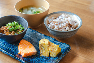 Japanese breakfast set / 和朝食の定番メニュー
