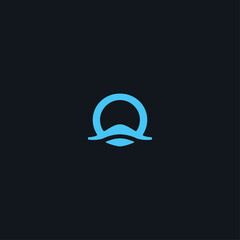 Ocean logo icon flat vector design