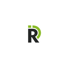 Letter R logo icon flat vector design