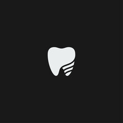 Dentist logo icon flat vector design