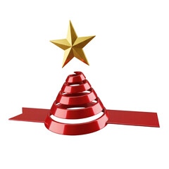 Árvore de natal Ícone Elemento 3D Render para Composição PNG Transparente Report Notice Communication Works Municipal Government Social Media Editable PSD