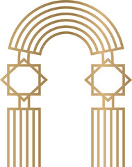 Gold Geometric Archway Frame