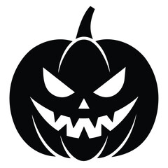 angry pumpkin vector icon