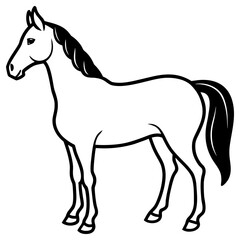 Vector art of horse illustration isolated on white background