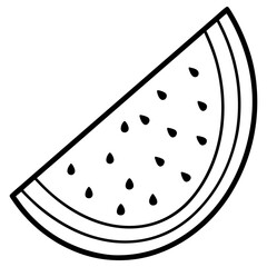 Vector art of watermelon slice isolated on white background