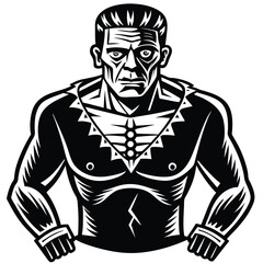 frankenstein body vector icon