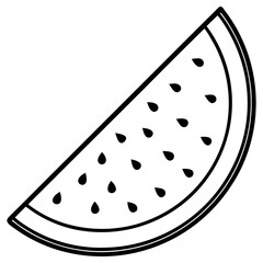 Vector art of watermelon slice isolated on white background