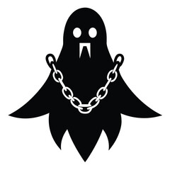 ghost in chains vector icon