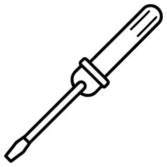 Vector art of screwdriver isolated on white background