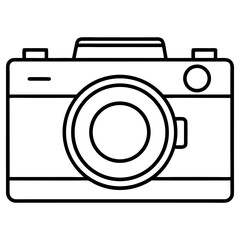 Vector art of vintage camera illustration isolated on white background