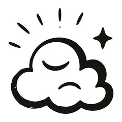 Hand drawn emotional abstract vector illustrations set – expressive black and white psychological art of human feelings: joy, sorrow, trust – retro ink texture design for posters, editorials, covers.