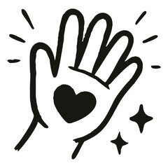 Hand drawn emotional abstract vector illustrations set – expressive black and white psychological art of human feelings: joy, sorrow, trust – retro ink texture design for posters, editorials, covers.