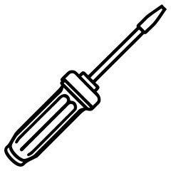 Vector art of screwdriver tool illustration isolated on white background
