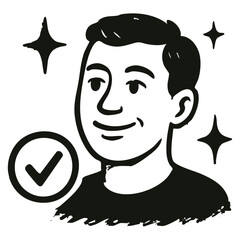 Hand drawn emotional abstract vector illustrations set &ndash; expressive black and white psychological art of human feelings: joy, sorrow, trust &ndash; retro ink texture design for posters, editorials, covers.