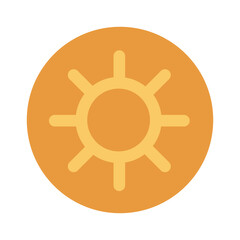 Sun symbol representing bright weather conditions