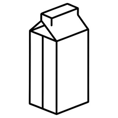 Illustration of a milk carton isolated on white background
