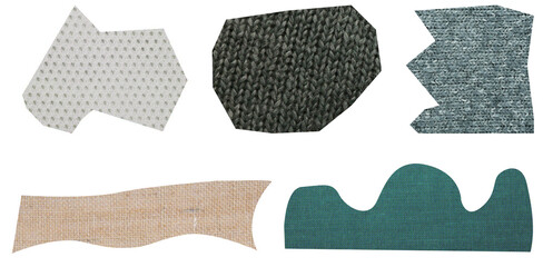 Textured Fabric Shape Clipart 
