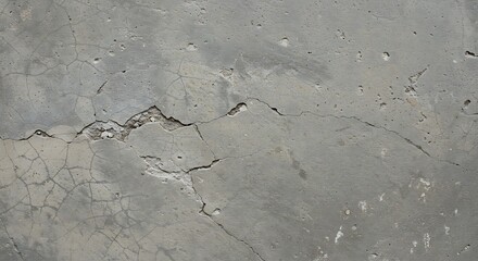 Cracked Concrete Surface with Damage and Imperfections
