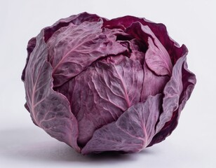 Obraz premium Vibrant fresh purple cabbage offers rich texture, natural colors. Healthy food versatile vegan, vegetarian ingredient for culinary arts, diet-conscious meals. Promote healthy eating, vibrant
