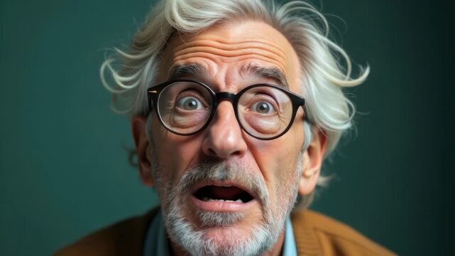 A person with an unexpected and curious look on their face, can be used for various situations where surprise or curiosity is the key theme