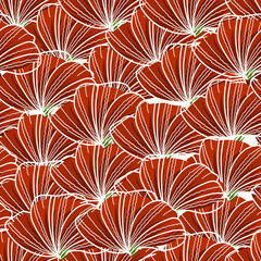 Pattern of stylized red flower. For decoration paper, fabric coloring, wallpaper, background and much more.
