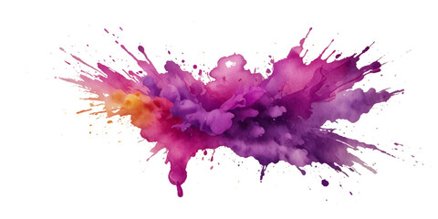 Vector abstract colorful rainbow holi paint and colorful cloud smoke powder explosion isolated on transparent wide panorama background.	