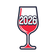 2026 Champagne Glass Icon