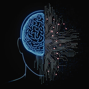 Artificial intelligence ai brain technology digital mind concept art