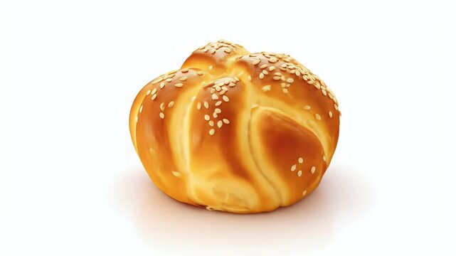 Golden Sesame Bun: A Close-Up Bakery Delight