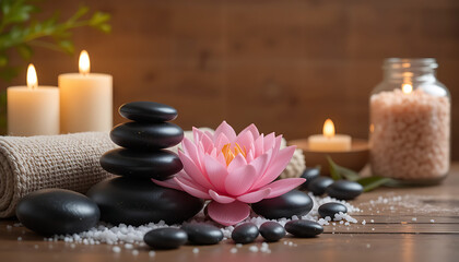 Spa Still Life with Lotus.