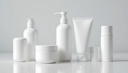 White Cosmetic Packaging Mockup Display 1.