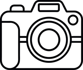 Minimal Line Art of DSLR Camera Icon