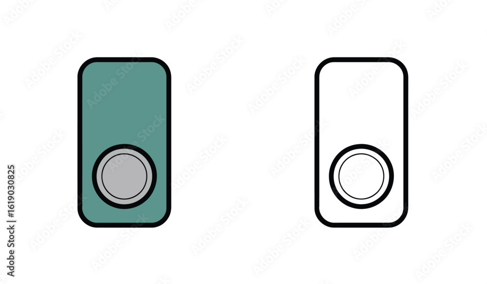 Poster two smartphone renderings with differing coloration and outline styles on a white background