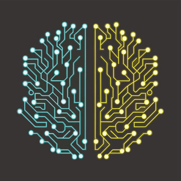Adobe Ill Human Brain with Digital Circuit Board Interface for Artificial Intelligence Concept Human Brain with Digital Circuit Board Interface for Artificial Intelligence Concept

